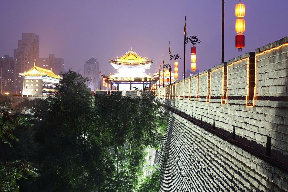 Photo. City wall. Xi'an.