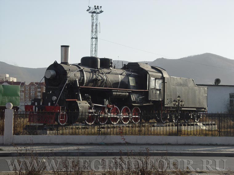 Photo. Ulan Bator open air locomotive museum. STREAM LOCO SERIES E.
