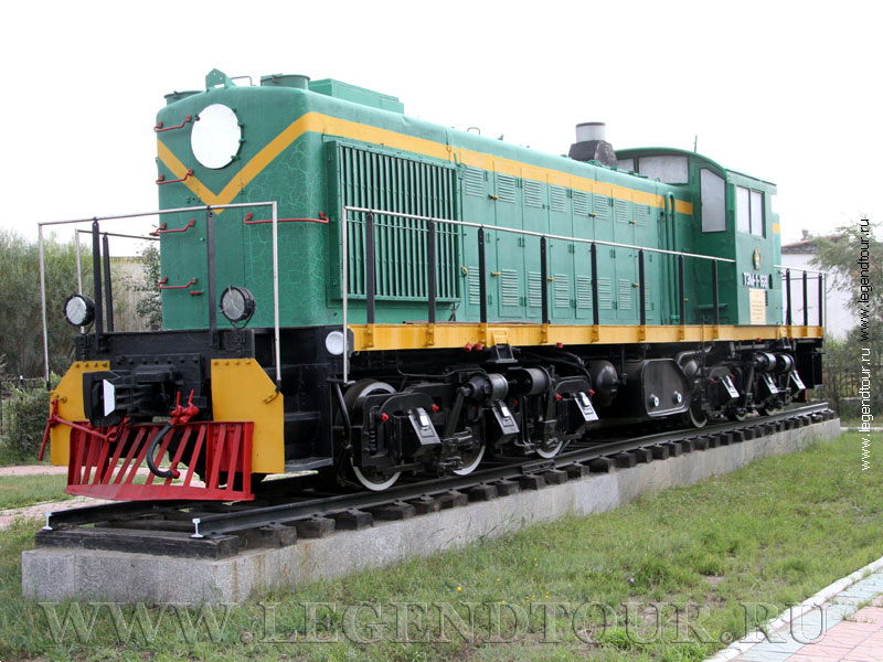 Photo. Ulan Bator open air locomotive museum. DIESEL LOCO SERIES ТEM-1.